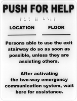 Instruction Location Wall Sign