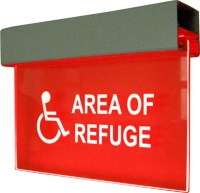 120V LED Refuge Sign Red